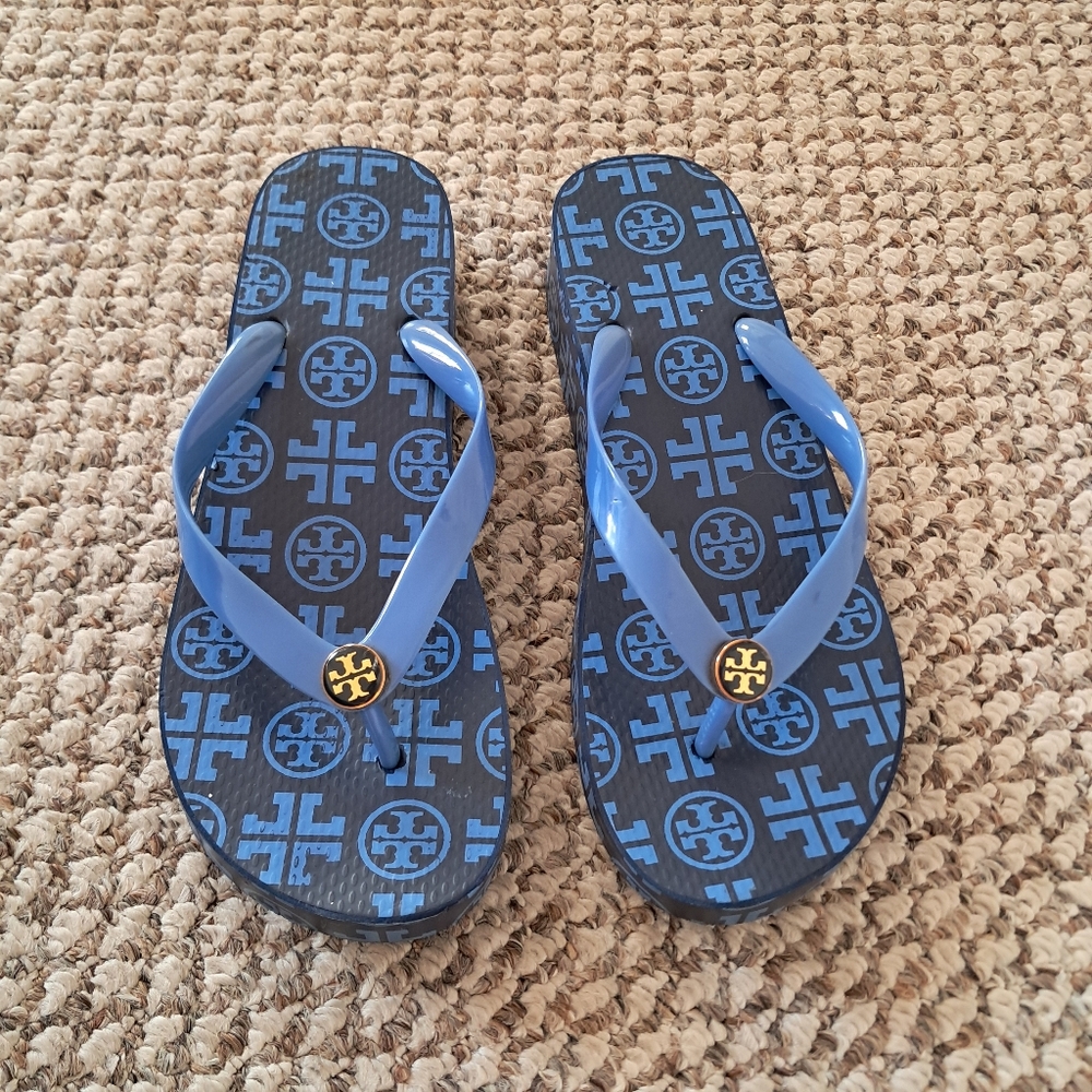 Tory Burch Blue Flip Flops for Women
